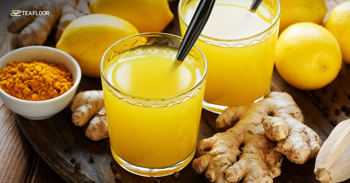 Turmeric citrus spice herbal tisane tea for sore throat